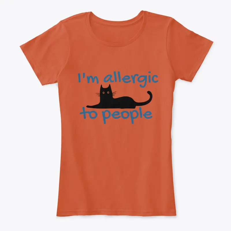 "I'm Allergic To People" Black Cat